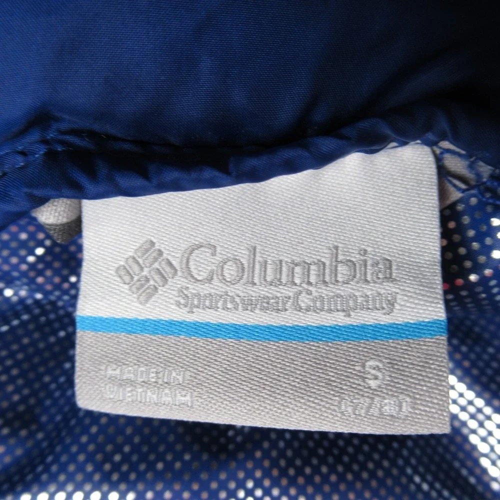Columbia Jacket Youth Small 7/8 Blue Colorblock Omni Heat Slope Edge Mid READ
